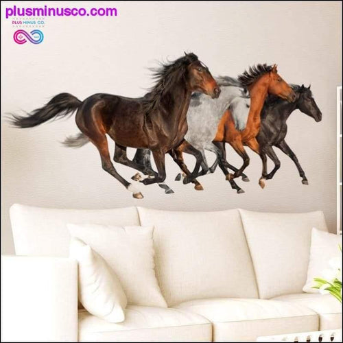 Plus Minus Co Horses Wall Sticker Vinyl DIY Animal Home Decor Sticker for