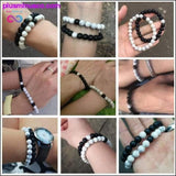 Plus Minus Co Hot 2pcs/set 7 Style Couples Distance Bracelet Natural Stone, view 4