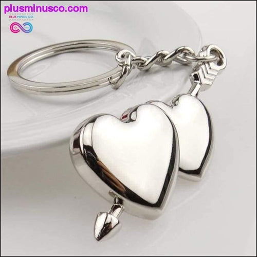 Plus Minus Co Hot Couple Keychain Trinket Love Heart Lock Women Bag