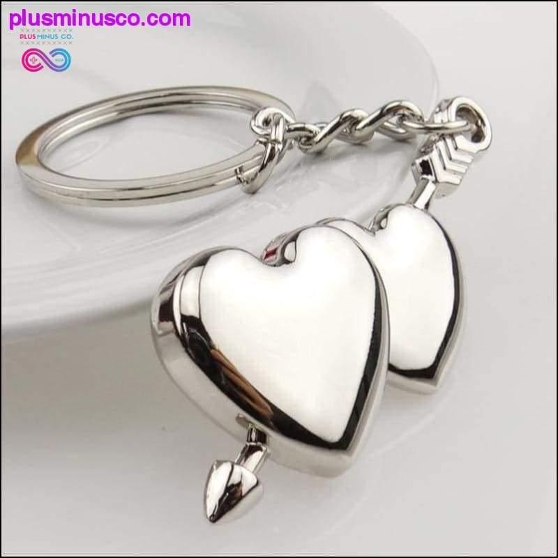 Plus Minus Co Hot Couple Keychain Trinket Love Heart Lock Women Bag
