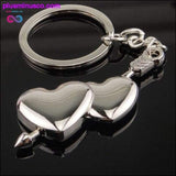 Plus Minus Co Hot Couple Keychain Trinket Love Heart Lock Women Bag, view 2
