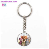 Plus Minus Co HOT Retro Oil Painting 3 Sisters Friendship Photo Key Ring, view 2