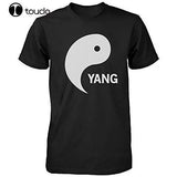 Plus Minus Co 100% Cotton Yin Yang Black And White Shirts Matching T-Shirts Cute Asian Couple Tees Summer Style Tee Shirt, view 2