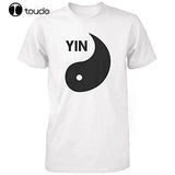 Plus Minus Co 100% Cotton Yin Yang Black And White Shirts Matching T-Shirts Cute Asian Couple Tees Summer Style Tee Shirt, view 3