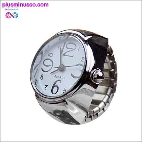 Plus Minus Co Hot Style Creative Steel Cool Elastic Analog Ring With