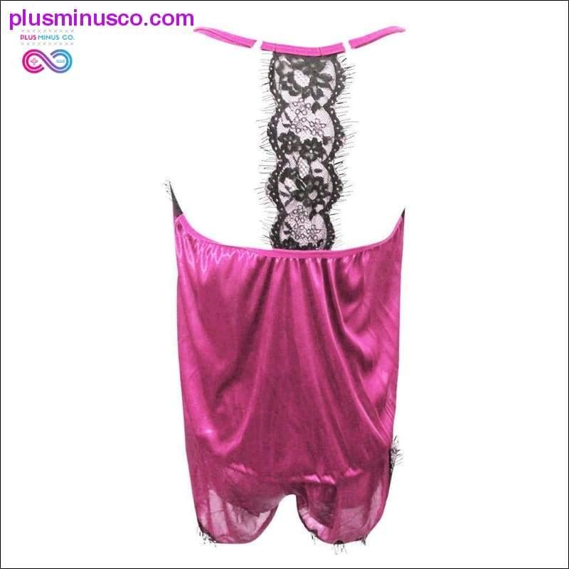 Plus Minus Co Sleeveless Strap Lace Trim Satin Cami Top Nightwear Femme