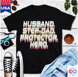 Plus Minus Co Husband Daddy Protector Hero T-Shirts, Fathers Day Gift, Personalized Dad Shirt, Hero Shirt, Fathers Day Gift, Dad Tshirt, Fathers Day Shirt, view 2