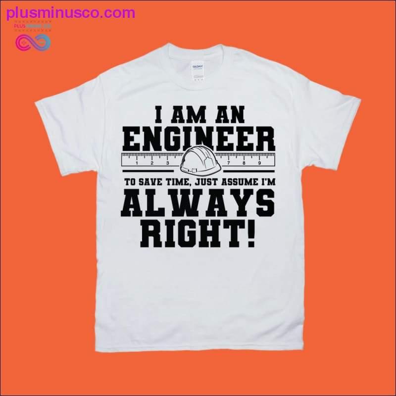 Plus Minus Co I AM AN ENGINEER printed letter summer 2020 men's T-shirts