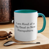 Plus Minus Co I Am Kind Of A Big Deal In New Hampshire Mug New Hampshire Ceramic Cup Useful Gifts For New Hampshire, view 5
