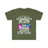 Plus Minus Co I Am Melissa I May Not Be Perfect But I'M Limited Edition T-Shirts || Limited Edition, i am limited edition, view 3