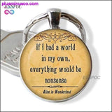 Plus Minus Co I Am Not Crazy Funny Quote Glass Cabochon Keychain Keyring, view 3
