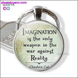 Plus Minus Co I Am Not Crazy Funny Quote Glass Cabochon Keychain Keyring, view 5
