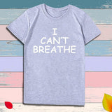 Plus Minus Co I Can't Breathe Letter Print Short Sleeve T-Shirt, view 4
