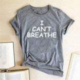 Plus Minus Co I Can't Breathe Letter Print Short Sleeve T-Shirt, view 5