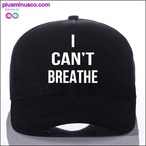 Plus Minus Co I can't Breathe Summer Hat Adjustable Sports Hats Baseball