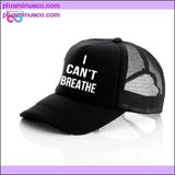 Plus Minus Co I can't Breathe Summer Hat Adjustable Sports Hats Baseball, view 2