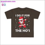 Plus Minus Co Funny Christmas Santa T-shirt - I Do It For the Ho's, view 3