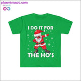 Plus Minus Co Funny Christmas Santa T-shirt - I Do It For the Ho's, view 5