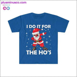 Plus Minus Co Funny Christmas Santa T-shirt - I Do It For the Ho's, view 6