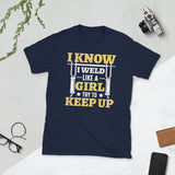 Plus Minus Co I know i weld like a girl Unisex Tee, view 2
