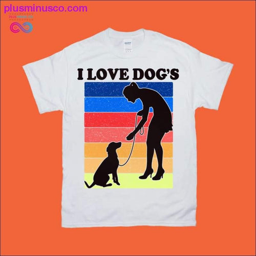Plus Minus Co I love Dog's | Female Dog Trainer | Vintage Stripes T-Shirts