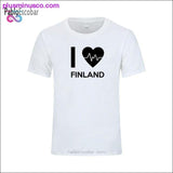 Plus Minus Co I Love Finland Letter Printed T-shirts Men Summer Fashion, view 2