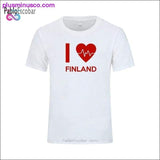 Plus Minus Co I Love Finland Letter Printed T-shirts Men Summer Fashion, view 3