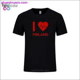 Plus Minus Co I Love Finland Letter Printed T-shirts Men Summer Fashion, view 4
