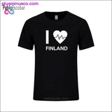 Plus Minus Co I Love Finland Letter Printed T-shirts Men Summer Fashion, view 6