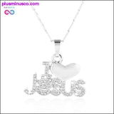 Plus Minus Co I Love Jesus pendant necklace for women gold/silver/rose, view 4