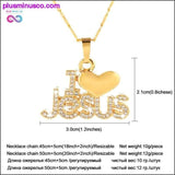 Plus Minus Co I Love Jesus pendant necklace for women gold/silver/rose, view 6