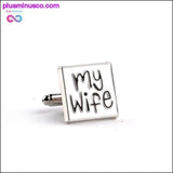 Plus Minus Co I Love My Wife Design Tie Clips & Cufflinks for Men, view 2