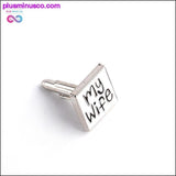 Plus Minus Co I Love My Wife Design Tie Clips & Cufflinks for Men, view 4