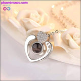 Plus Minus Co I love You Projection Heart Necklace in 100 Languages, view 2