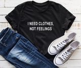 Plus Minus Co I need clothes not feelings valentine day women tshirt, view 4