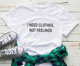 Plus Minus Co I need clothes not feelings valentine day women tshirt, view 6