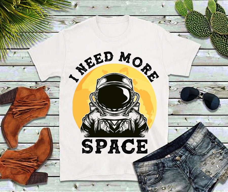 Plus Minus Co I Need More Space | Retro T-Shirts, Space Lover, Astronaut Shirt, Sarcasm Shirt, Gift For Astronaut, Astronomy t, Retro Shirt, Nasa Shirt