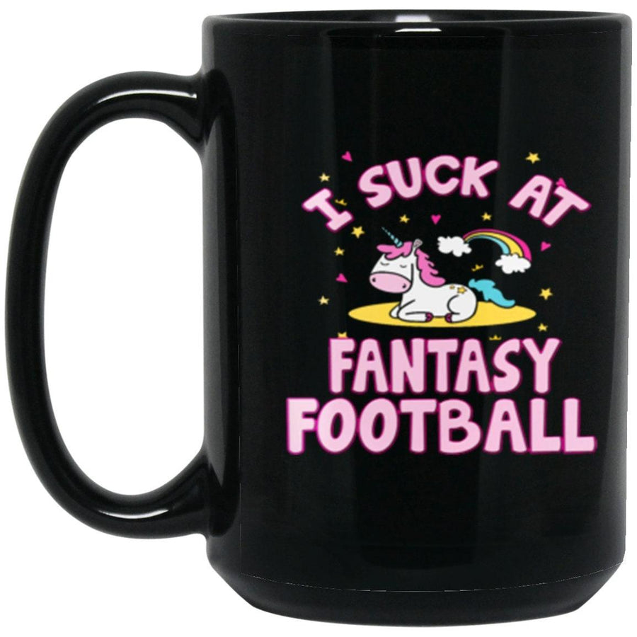 Plus Minus Co I suck at fantasy football Black Mug,Fantasy Football, Fantasy Football Player Gift, Fantasy Football Player Mug, Football Fan Gift