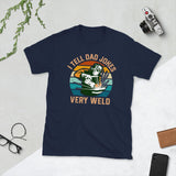 Plus Minus Co I tell dad jokes very weld Unisex Tee, view 2