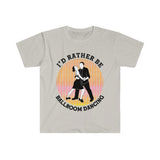 Plus Minus Co I'd Rather Be Ballroom Dancing Retro Ballroom Dancer Sunset T-Shirts Vintage Ballroom Dance Tshirt Ballroom Dancer Funny Quote, view 3