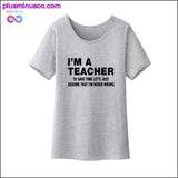 Plus Minus Co I'm A Teacher Funny Women Short Sleeve Tshirt Women Cotton, view 2