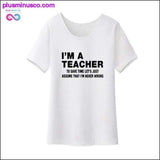 Plus Minus Co I'm A Teacher Funny Women Short Sleeve Tshirt Women Cotton, view 3