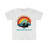 Plus Minus Co I'M Either Canoeing Or Thinking About It Retro Sunset,Retro Sunset Canoe Shirt Kayak Shirt, Kayaking Gift, Canoe Shirt, Canoeing Gift, view 2