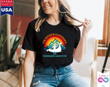 Plus Minus Co I'M Either Canoeing Or Thinking About It Retro Sunset,Retro Sunset Canoe Shirt Kayak Shirt, Kayaking Gift, Canoe Shirt, Canoeing Gift, view 3