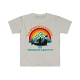 Plus Minus Co I'M Either Canoeing Or Thinking About It Retro Sunset,Retro Sunset Canoe Shirt Kayak Shirt, Kayaking Gift, Canoe Shirt, Canoeing Gift, view 5