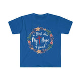 Plus Minus Co In Christ alone my hope is found unisex soft-style t-shirt, view 2