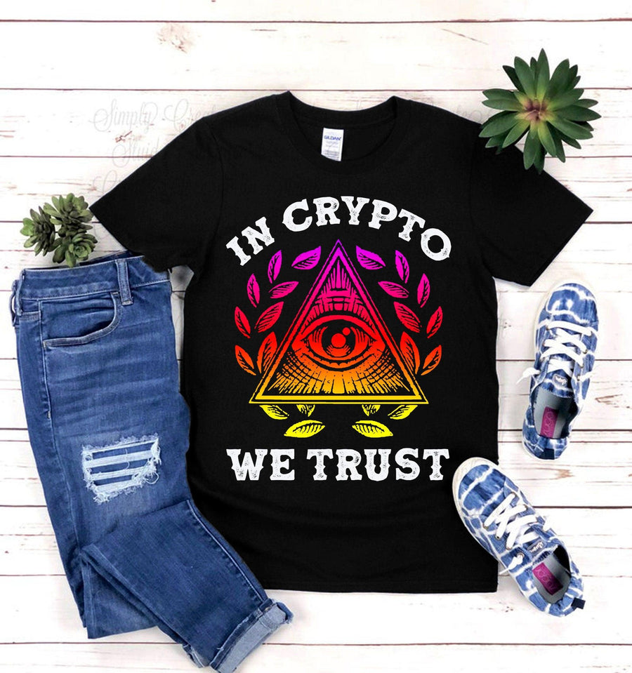 Plus Minus Co In Crypto We Trust T-Shirts, Cryptocurrency Shirt, Bitcoin Gift, Crypto Shirt, Gift For Him, Gift For Men, Mens Shirt