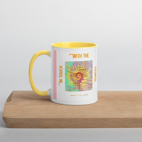 Plus Minus Co In touch with Cosmos Star, Mug with Color Inside, In touch with Cosmos Star
