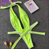 Plus Minus Co In-X Bandage High Cut Monokini at PlusMinusCo.com, view 3