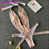 Plus Minus Co In-X Bandage High Cut Monokini at PlusMinusCo.com, view 5
